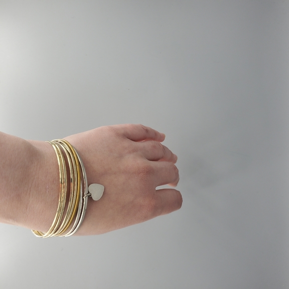 Heart Earrings and Bangle Set - Picture 9 of 10